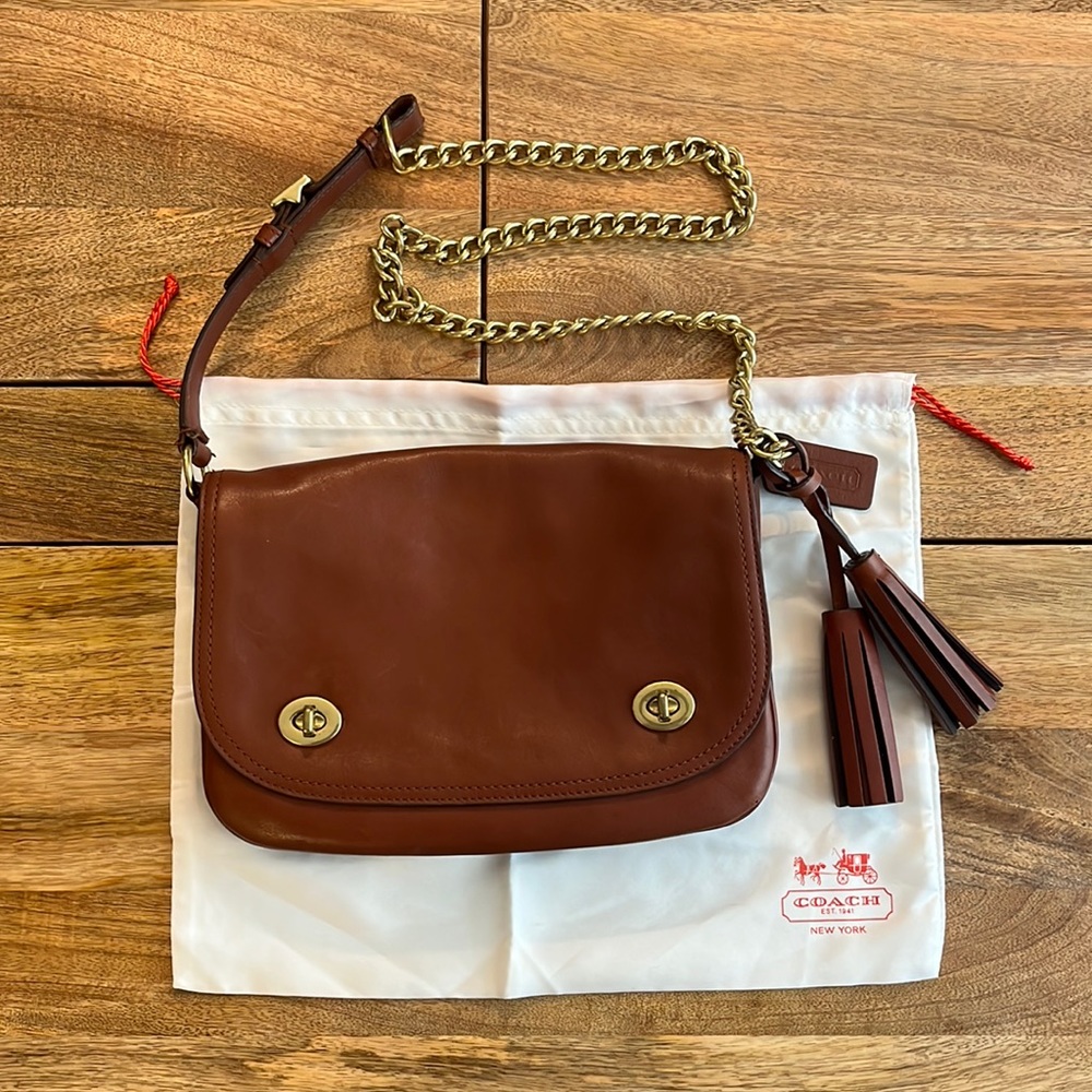 Coach leather crossbody handbag